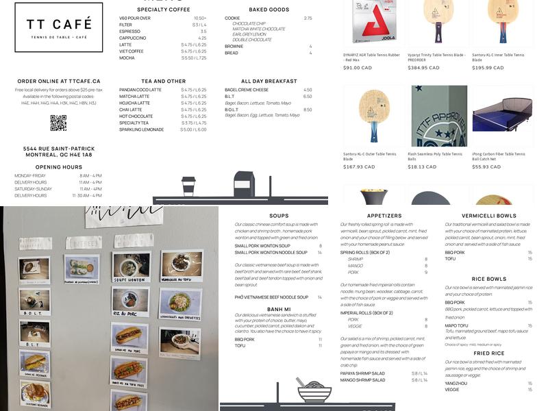 TT Café Menu