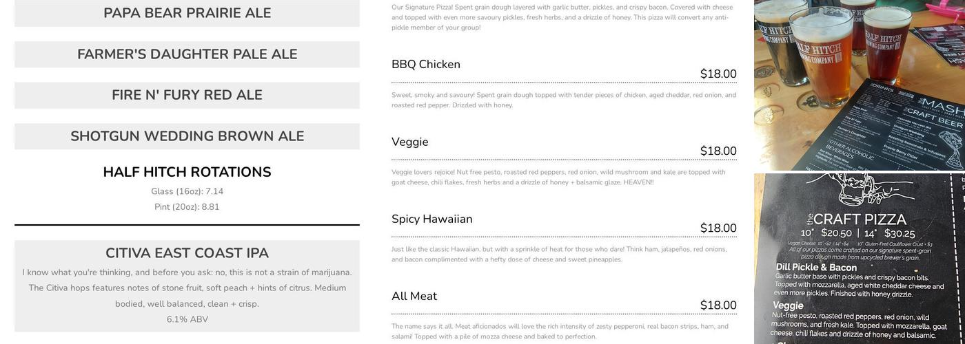 The Mash | St. Albert Menu