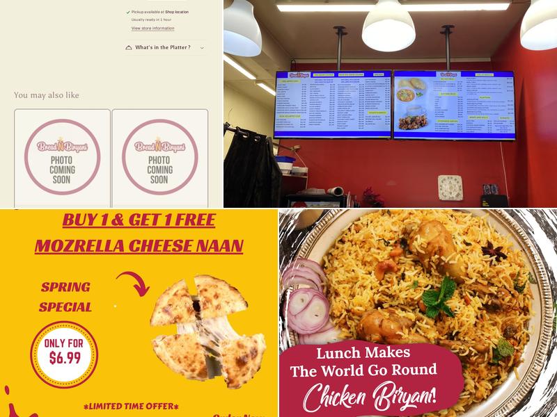 BREAD & BIRYANI Menu