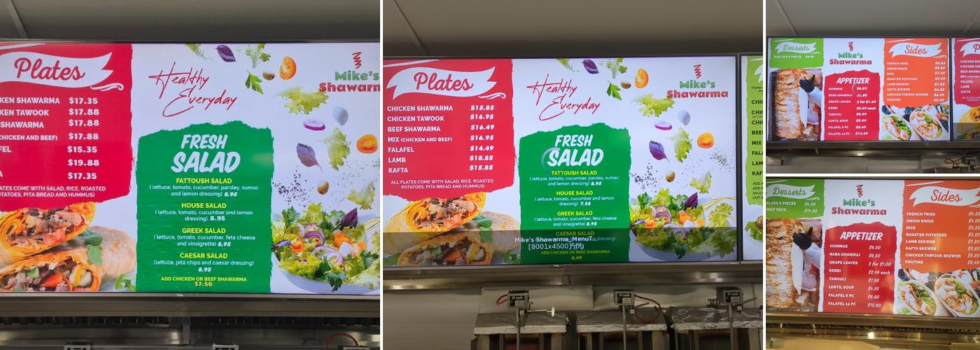 Mike's Shawarma Menu