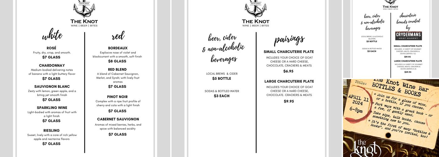 The Knot Wine Bar Menu