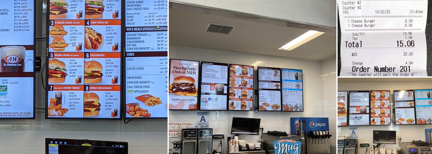 A&W Restaurant Menu