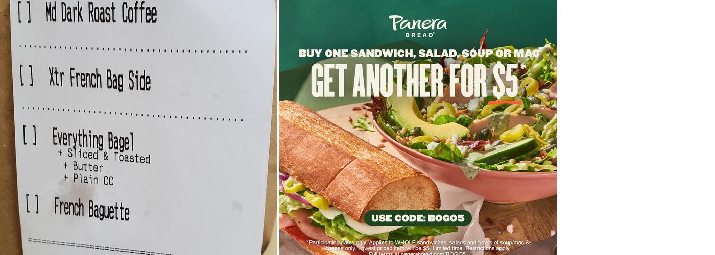 Panera Bread Menu