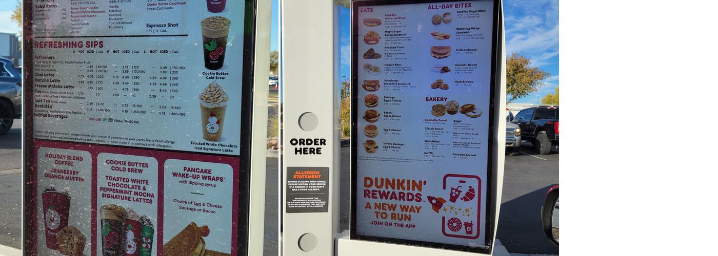 Dunkin' Menu