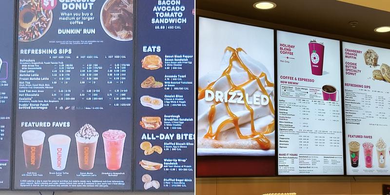 Dunkin' Menu