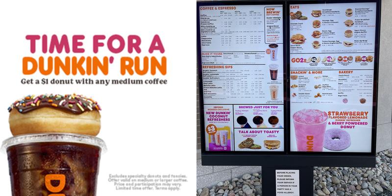 Dunkin' Menu