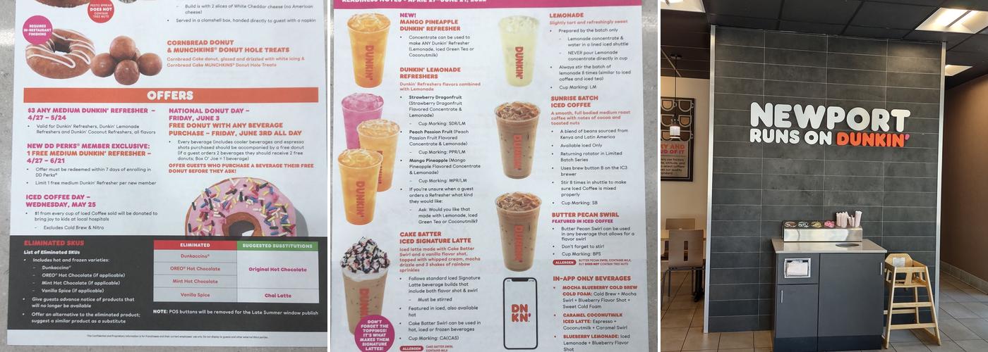 Dunkin' Menu