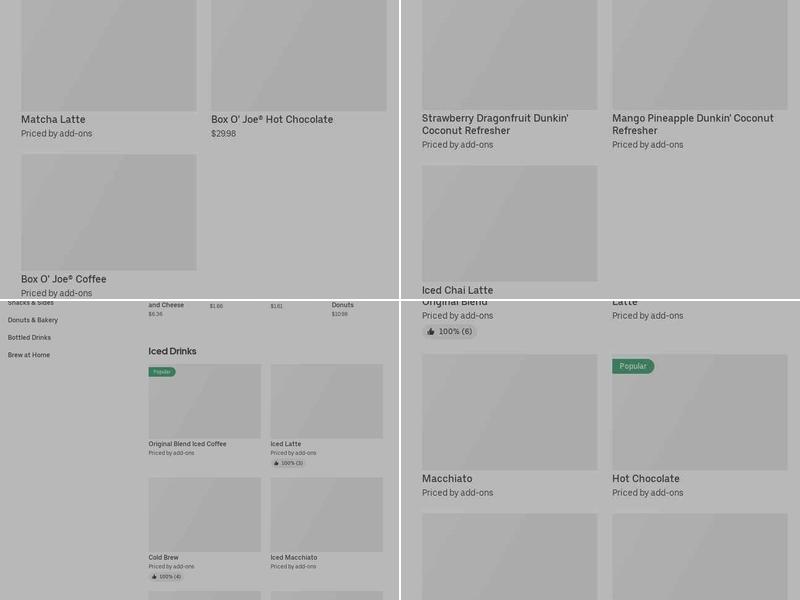 Dunkin' Menu