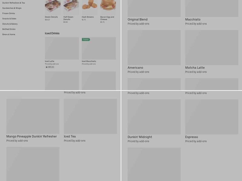 Dunkin' Menu
