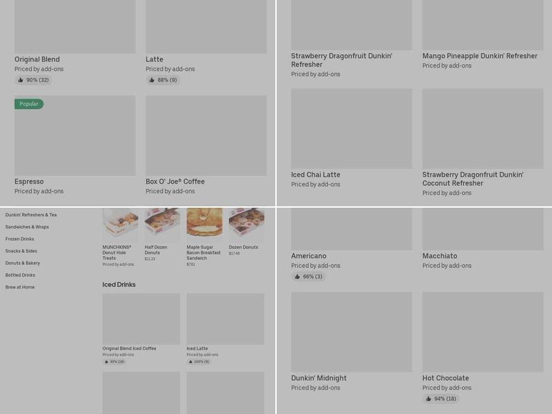 Dunkin' Menu