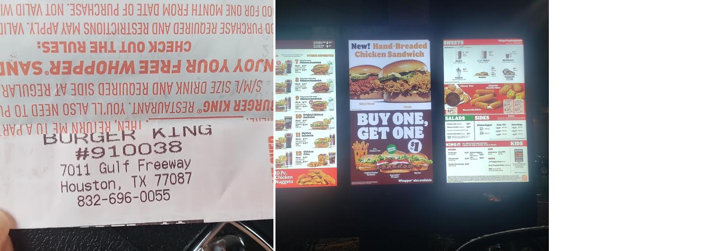 Burger King Menu