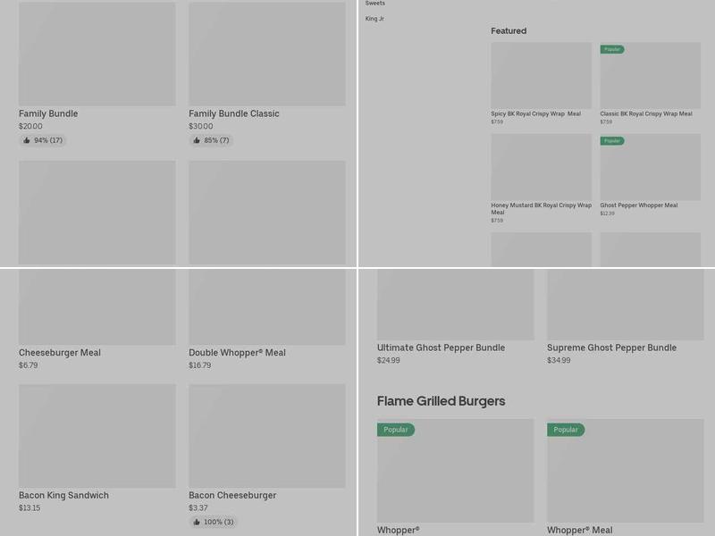 Burger King Menu