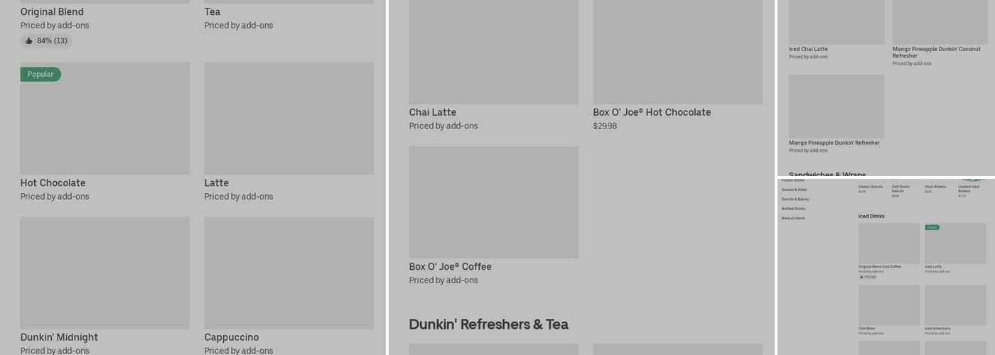 Dunkin' Menu