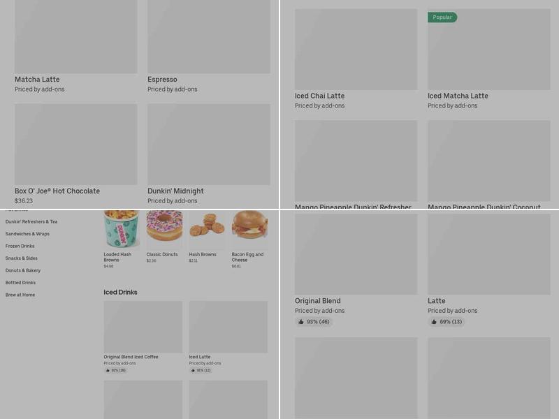 Dunkin' Menu