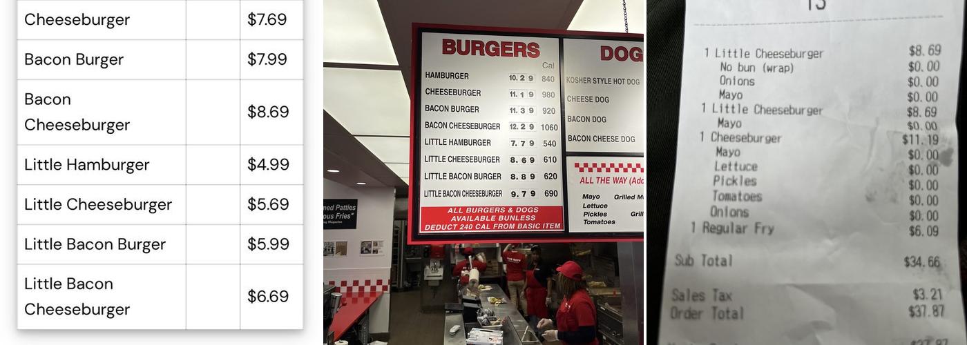 Five Guys Menu