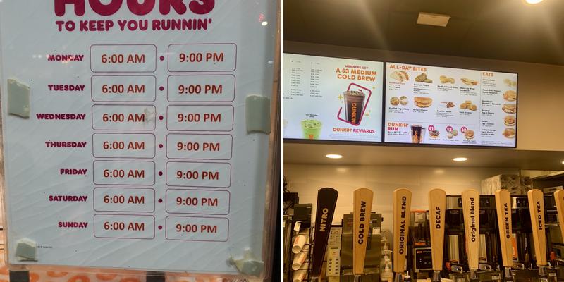 Dunkin' Menu