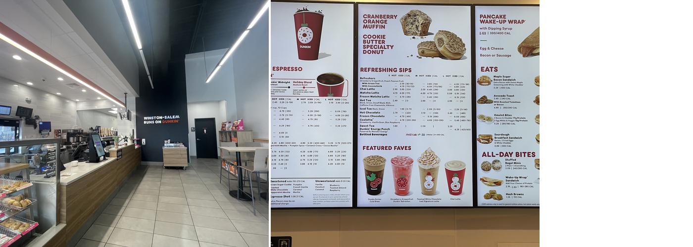 Dunkin' Menu