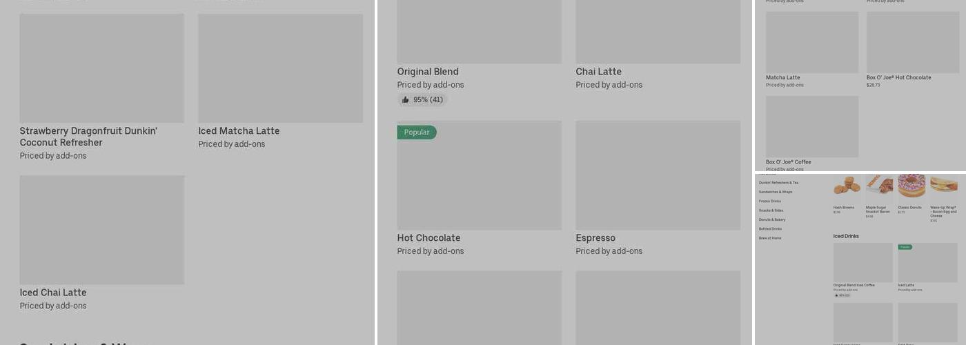 Dunkin' Menu