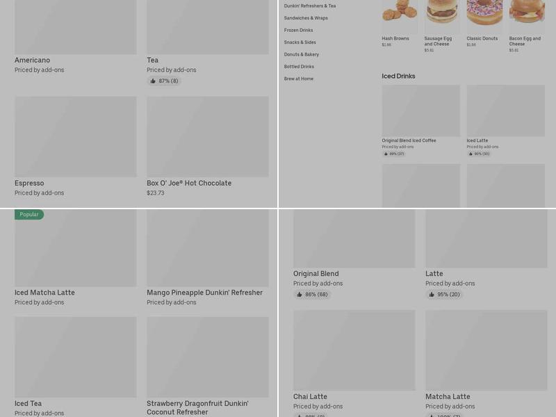 Dunkin' Menu