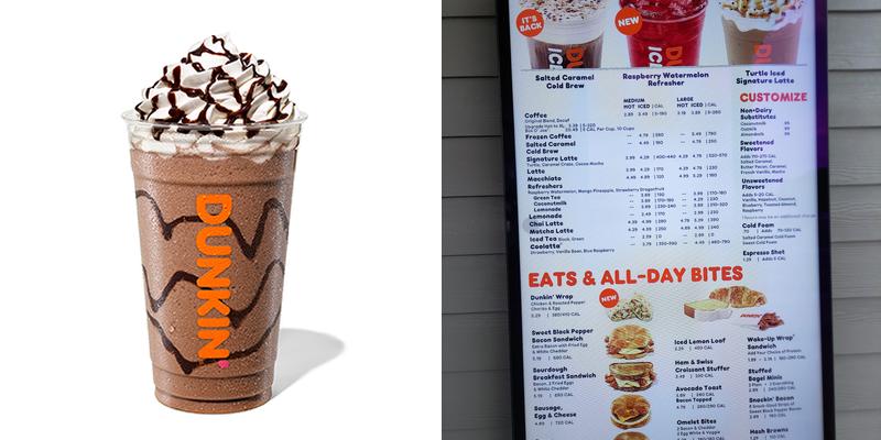 Dunkin' Menu