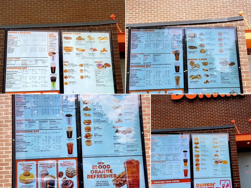 Dunkin' Menu