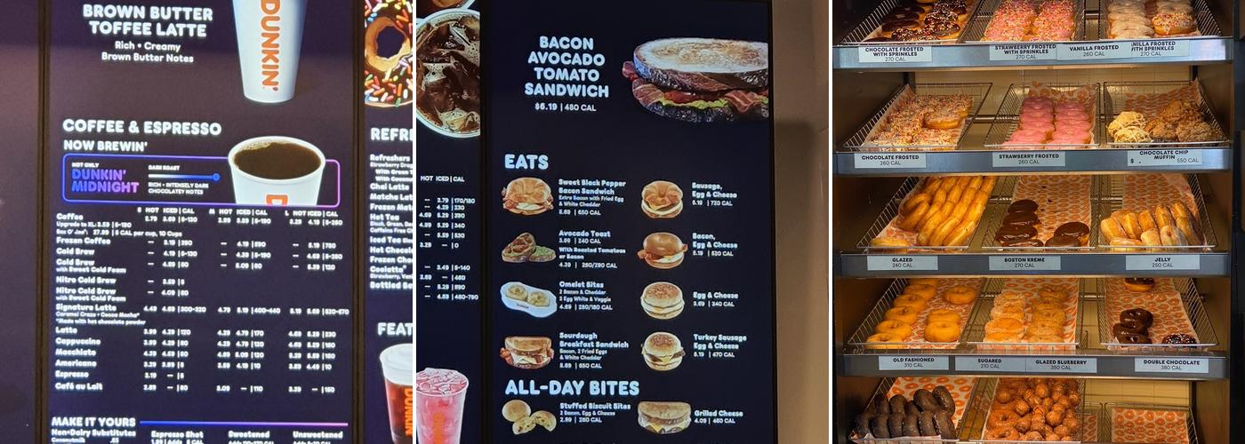 Dunkin' Menu