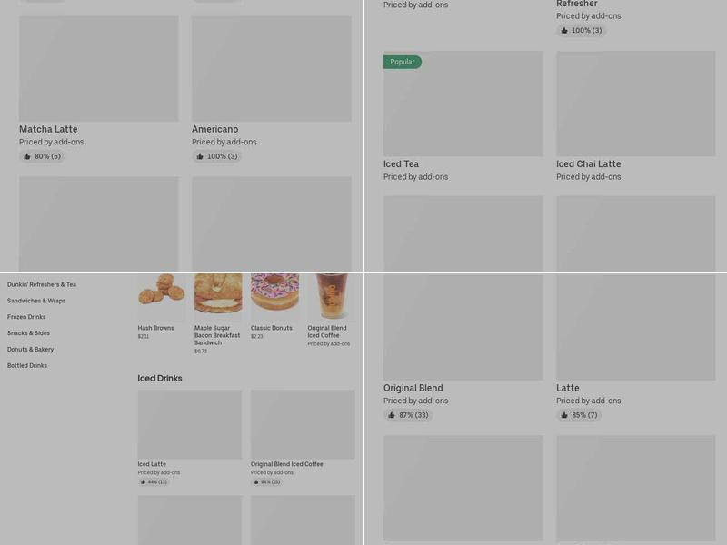 Dunkin' Menu