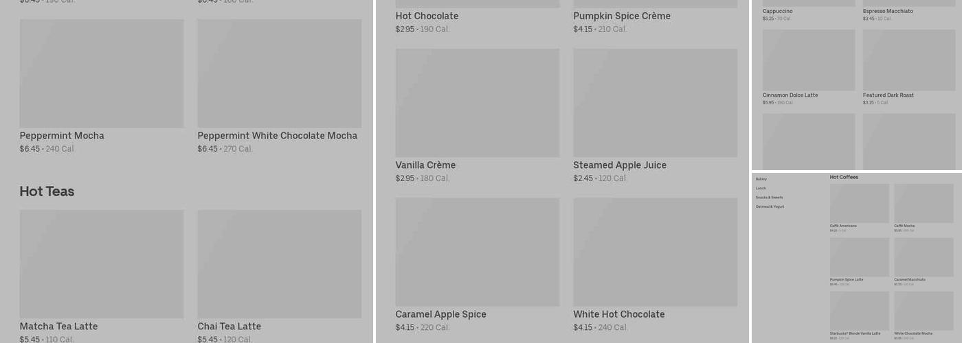 Starbucks Menu
