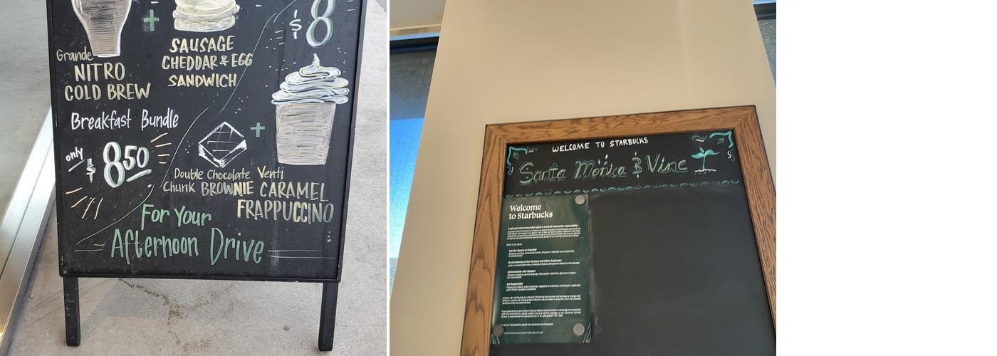 Starbucks Menu