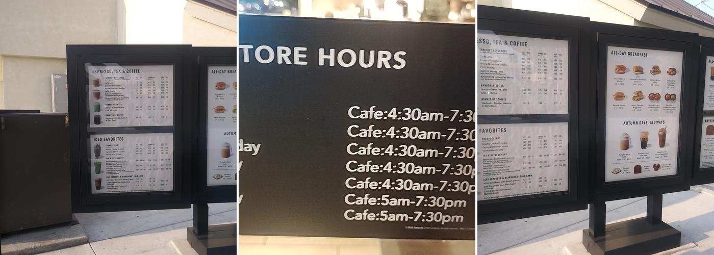 Starbucks Menu