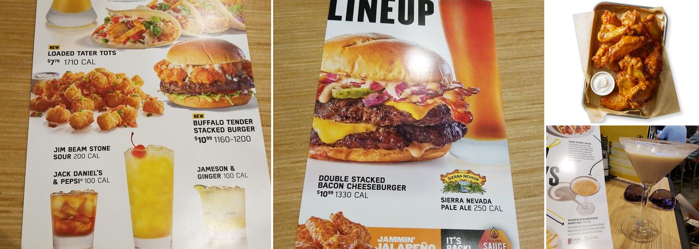 Buffalo Wild Wings Menu