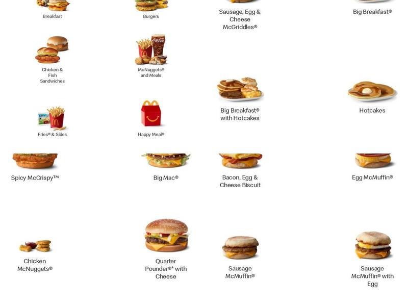 McDonald's Menu