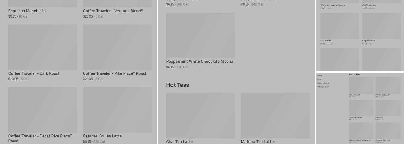 Starbucks Menu