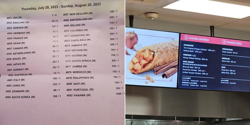 Panda Express Menu