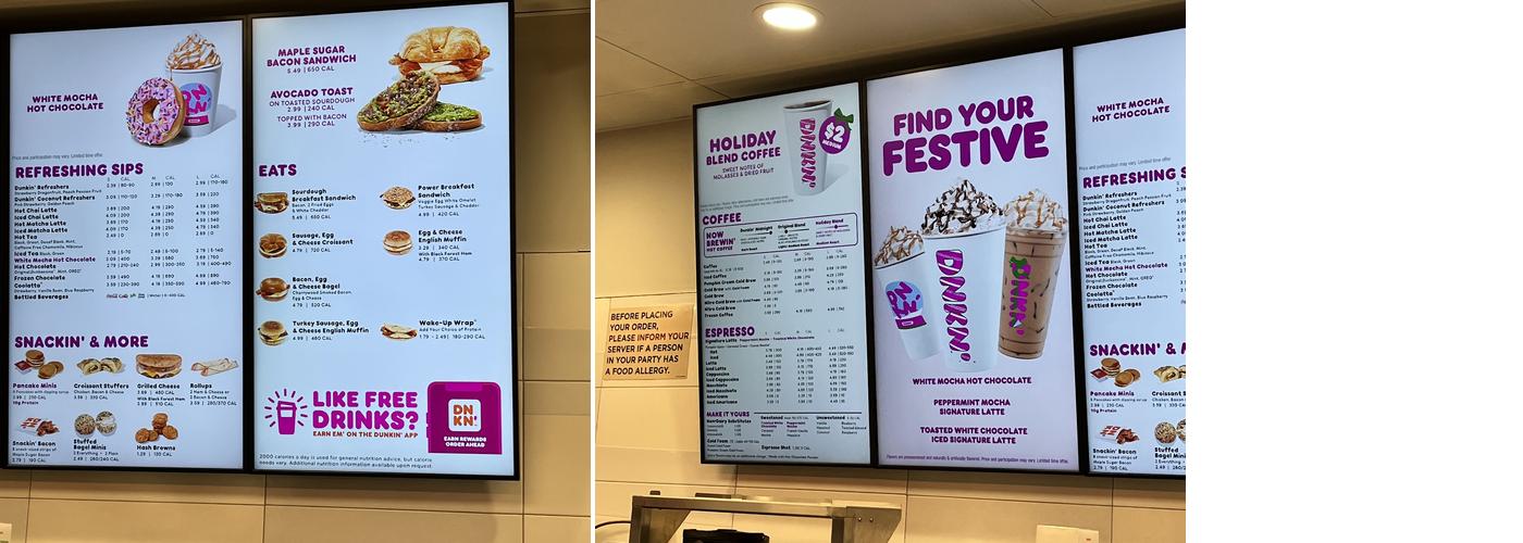 Dunkin' Menu