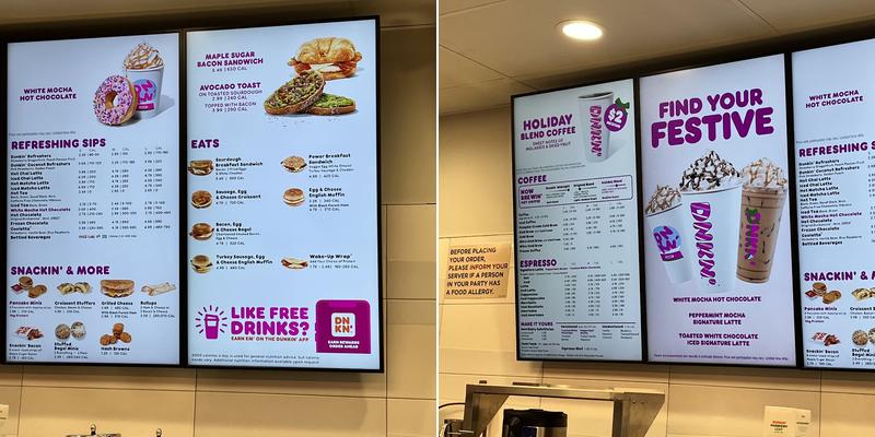 Dunkin' Menu