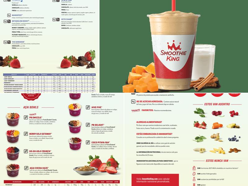 Smoothie King Menu