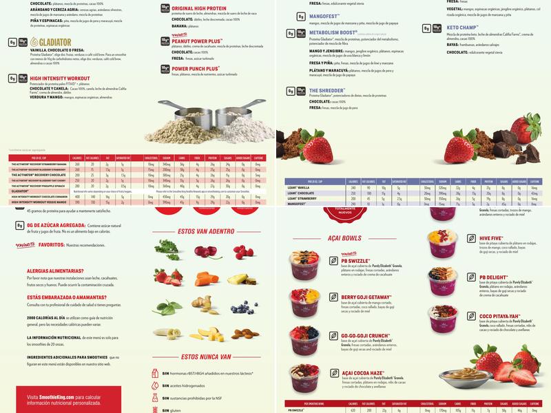 Smoothie King Menu