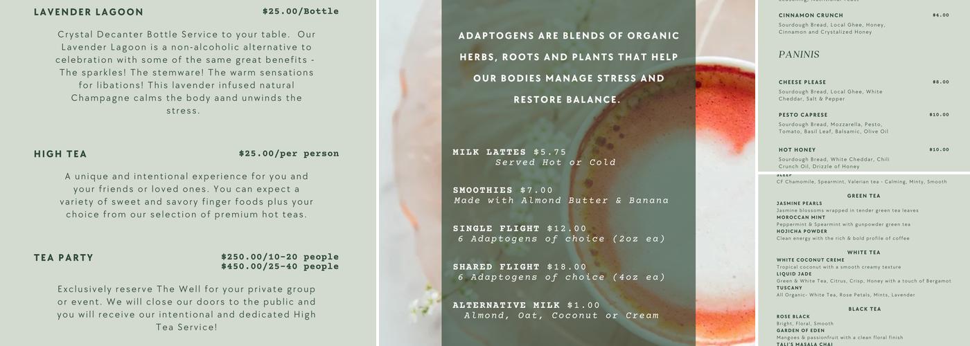 The Well Menu