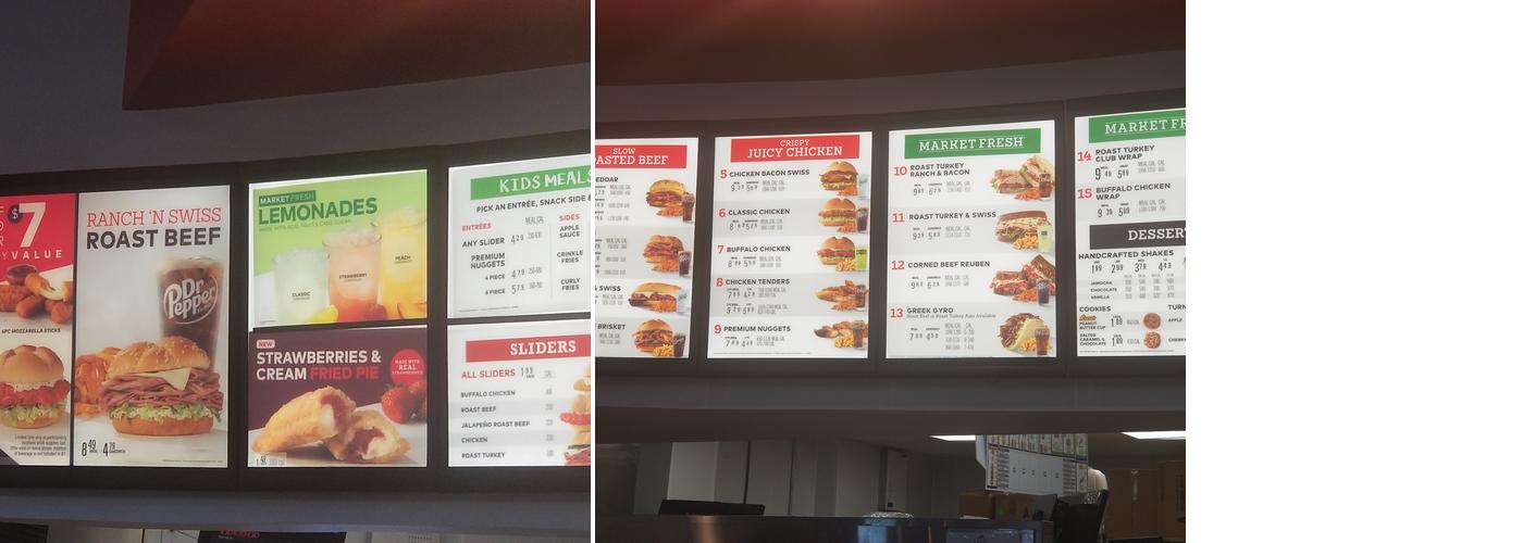 Arby's Menu