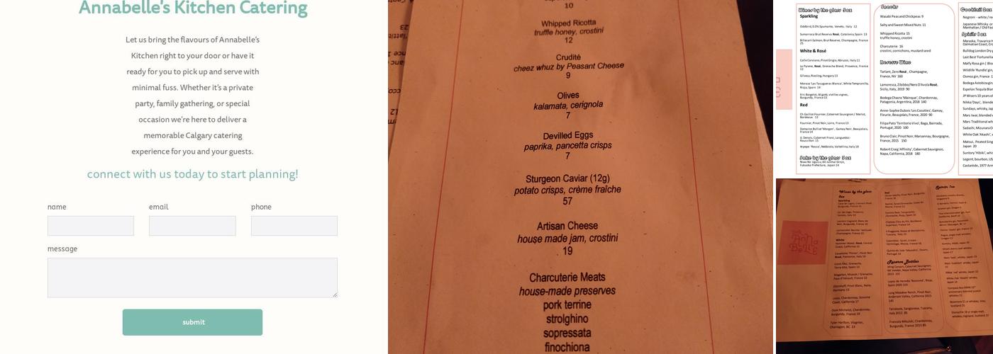 Bar Annabelle Menu