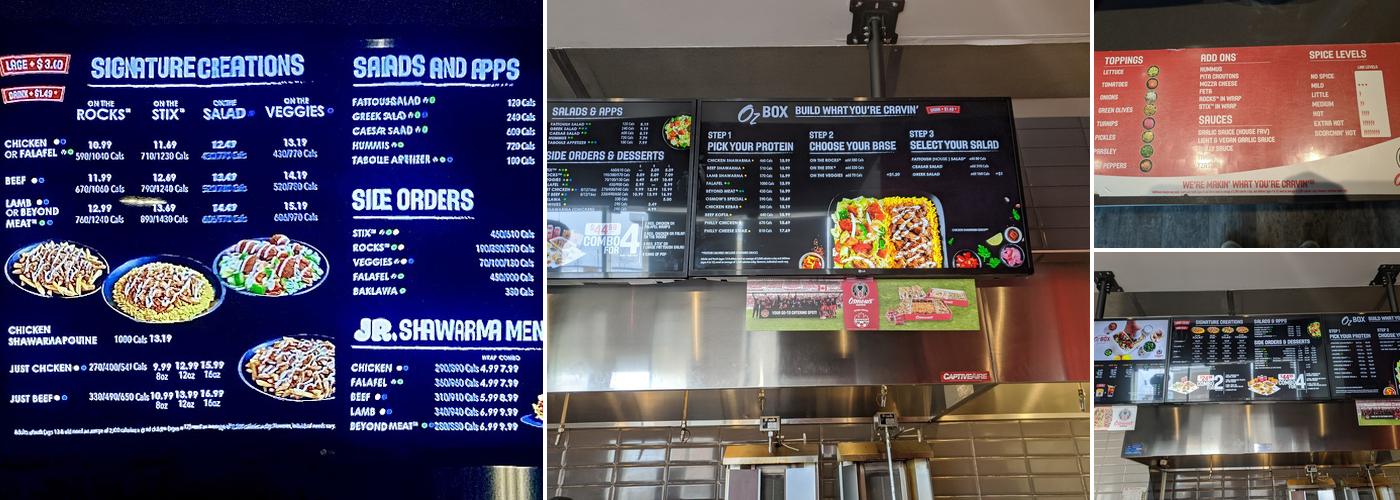 Osmow's Shawarma Menu