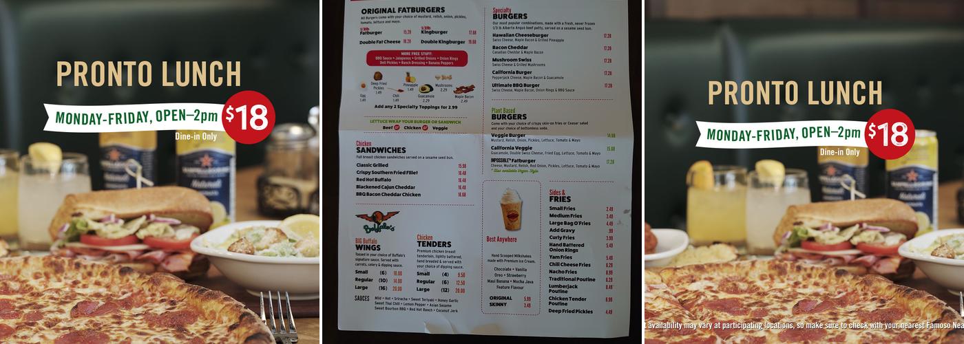 Camrose Menu