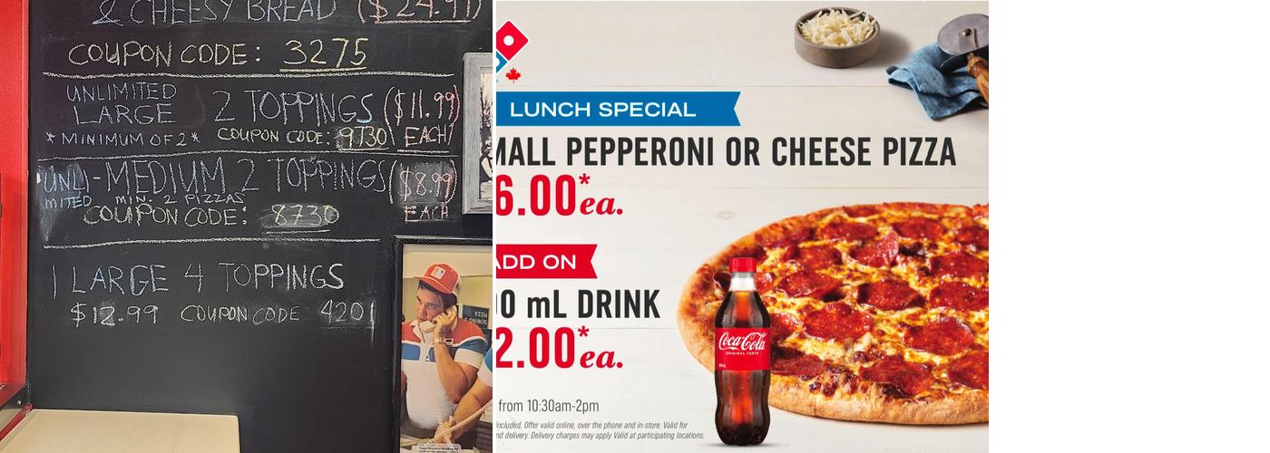 Domino's Pizza Menu