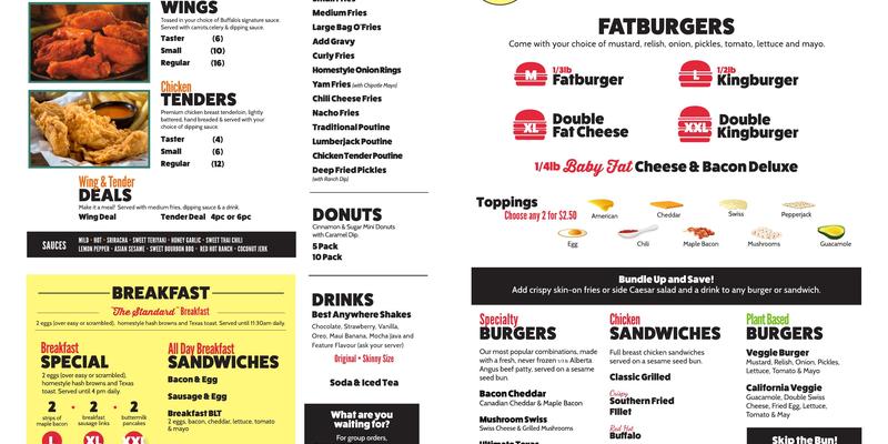 Fatburger River Cree Menu