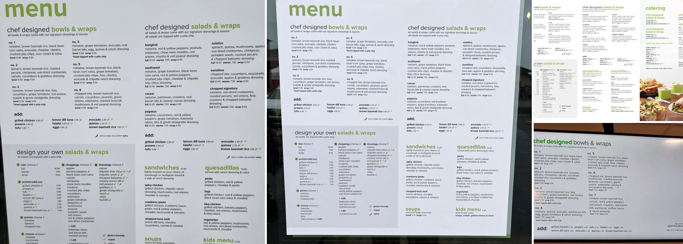 The Chopped Leaf Menu