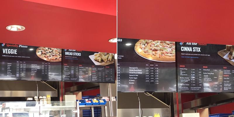 Domino's Pizza Menu