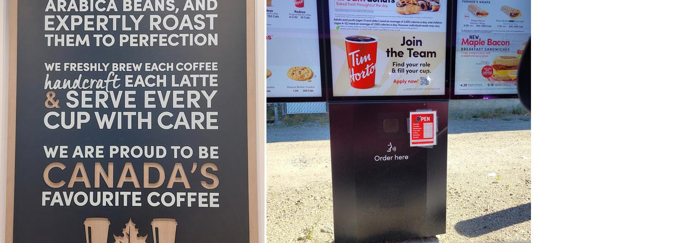 Tim Hortons Menu