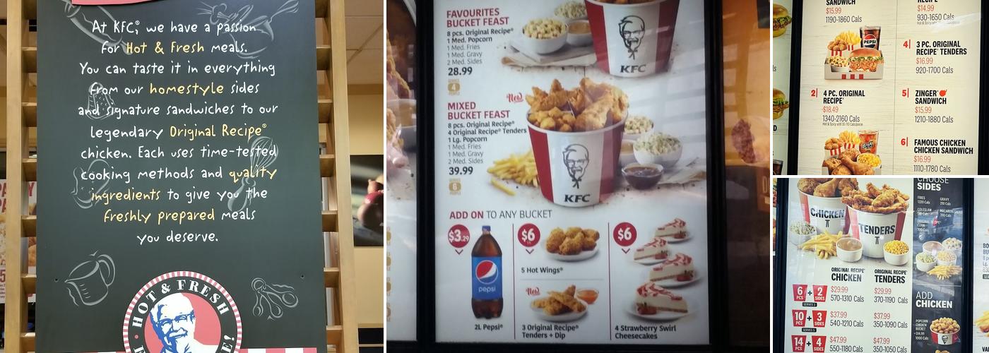 KFC Menu
