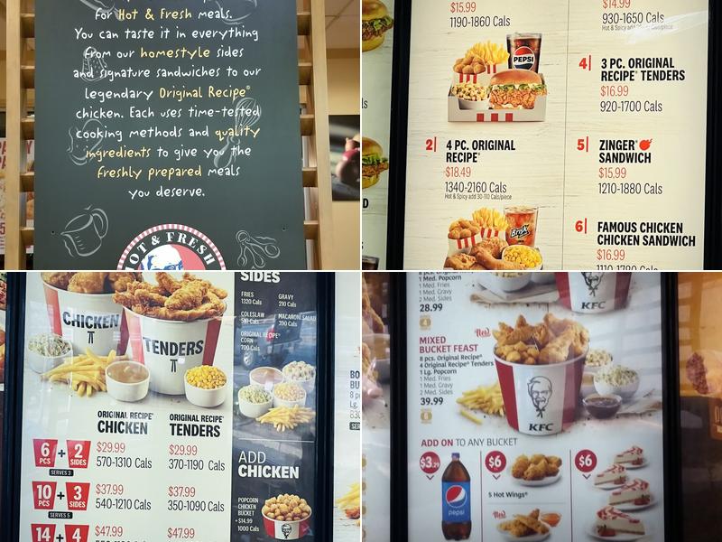 KFC Menu